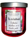 Heart & Home Sěží grep i černý rybíz z sojowym zapachem świeczki z napisem To zładnie 110 g