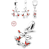 Charm Srebrna 925 Disney Minnie Mouse & Mickey Mouse całujące się, zawieszka na bransoletkę