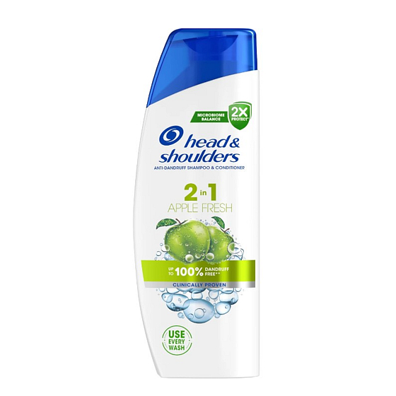Head & Shoulders Apple Fresh 2v1 šampon a kondicionér na vlasy proti lupům 330 ml
