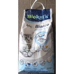 Biokats Bianco Classic Stelivo pro kočky silně hrudkující podestýlka bílé barvy 10 kg poškozený obal