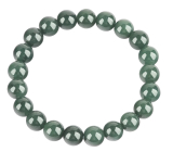 Jadeit Birmański zielony bransoletka elastyczna naturalny kamień, 9 mm / 16 - 17cm, miłość szczęście
