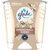 Glade Romantic Vanilla Blossom s vanilkovou vůní vonná svíčka ve skle, doba hoření až 30 hodin 112 g
