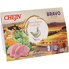 Chejn Bravo PLUS z kurczaka i warzyw dla małych i średnich psów, 325 g