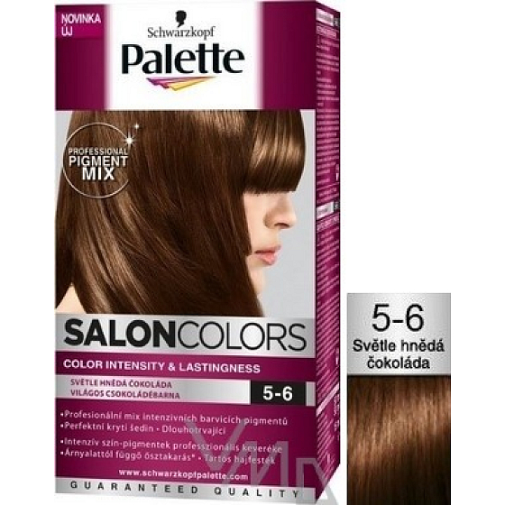 Schwarzkopf Palette Salon Colors barva na vlasy odstín 5-6 Světle hnědá čokoláda