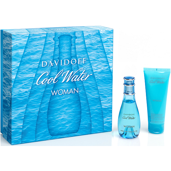 Davidoff Cool Water Woman toaletní voda 50 ml + tělové mléko 75 ml, dárková sada 2015