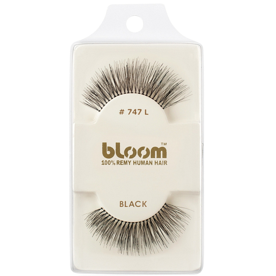 Bloom Natural rzęsy sztuczne z naturalnych włosów łukowe czarne nr 747L 1 para