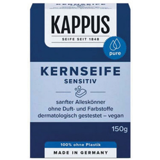 Kappus Kernseife Sensitive naturalne mydło do ciała i włosów 150 g