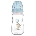 Canpol babies Little Cutie Láhev se širokým hrdlem růžová/modrá pro děti od 3 měsíců 240 ml