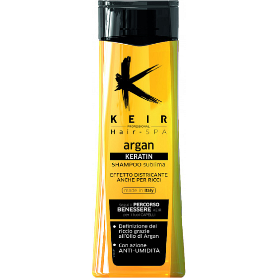 Keir Keratin Argan šampon na suché a vlnité vlasy 250 ml