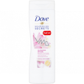 Dove Nourishing Secrets Glowing Ritual mleczko do ciała z ekstraktem z kwiatu lotosu i wodą różaną 400 ml