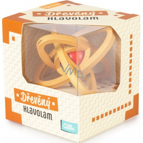 Albi Mozkovna Velký dřevěný hlavolam Atom 8,2 x 8,2 x 9 cm