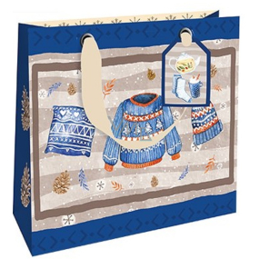 Nekupto Torba papierowa prezentowa luksusowa 18 x 16 cm Sweter Bożonarodzeniowy