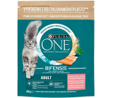 Purina One Adult granule dla kotów z łososiem i pełnoziarnistymi ziarnami, 800 g