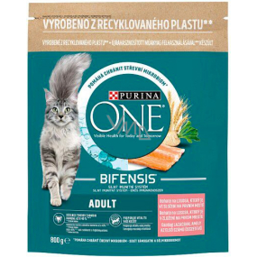 Purina One Adult granule dla kotów z łososiem i pełnoziarnistymi ziarnami, 800 g