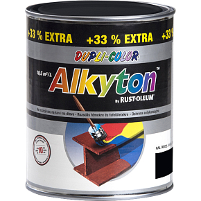 Dupli-Color Alkyton Połysk, samogruntująca farba na rdzę, Ral 9005 czarna, 1 l Dupli-Color Alkyton Połysk, samogruntująca farba na rdzę, Ral 9005 czarna, 1 l