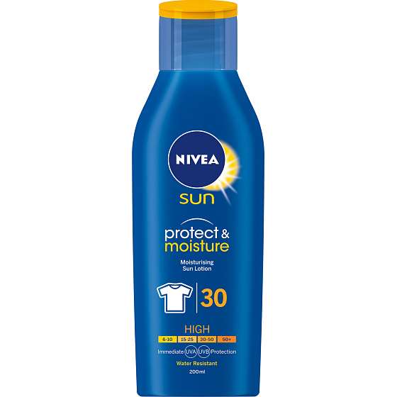 Nivea Sun Protect & moisture OF 30 mleczko na opalanie, 200 ml