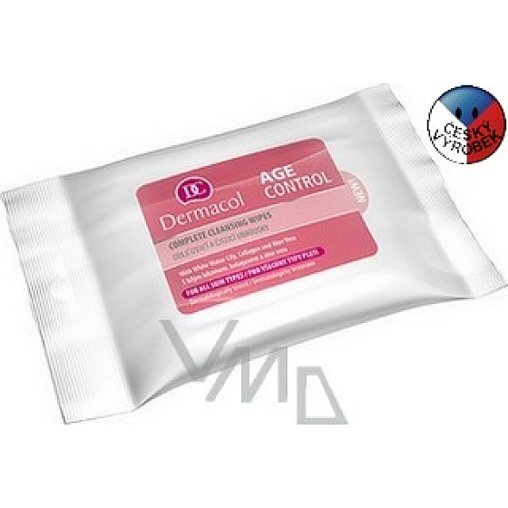 Dermacol Age Control odličovací a čisticí ubrousky 20 kusů