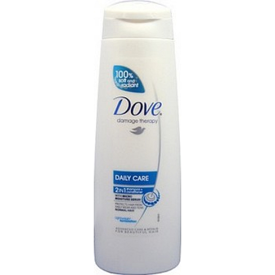 Dove Daily Care 2v1 šampon pro výživu suchých vlasů 350 ml