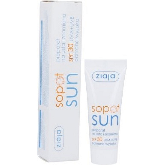 Ziaja Sopot Sun SPF 30 opalovací krém na rty a znamínka 15 ml