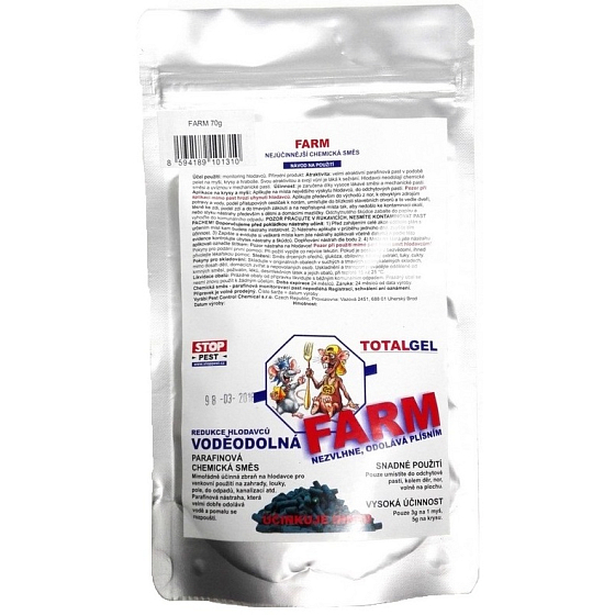 Stop Pest Farm voděodolná parafinová chemická směs pro redukci hlodavců 70 g