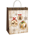 Ditipo Dárková papírová taška EKO 22 x 10 x 29 cm béžovo-hnědá jeleni
