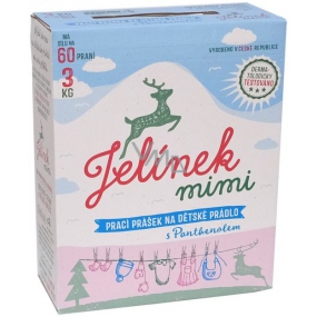 Jelen Jelínek Mimi z pantenolem proszek do prania dla dzieci box 60 dawek 3 kg Jelen Jelínek Mimi z pantenolem proszek do prania dla dzieci box 60 dawek 3 kg