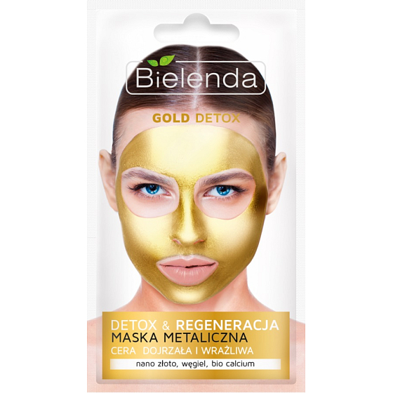 Bielenda Gold Detox maska do twarzy dla dojrzałej i wrażliwej cery 8 g