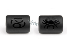 Onyx Rak znak zodiaku, zawieszka na bransoletkę naturalny kamień, wielkość 10 mm 1 sztuka, kamień żywy kolor