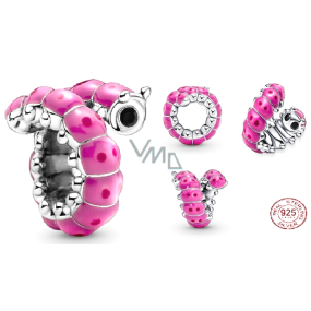 Charm Srebrna 925 Urocza skręcona gąsienica, koralik na bransoletkę zwierzę Charm Srebrna 925 Urocza skręcona gąsienica, koralik na bransoletkę zwierzę