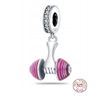 Zawieszka ze srebra 925 Gimnastyczna figurka, charms do bransoletki sport