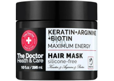 The Doctor Health & Care Keratin + Arginine + Bioton Maksymalna Energia keratynowa maska do słabych i przetłuszczających się włosów 295 ml