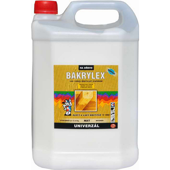 Bakrylex V1302 uniwersalny matowy lak dyspersyjny do drewna bezbarwny, 5 kg