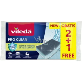 Vileda Pro Clean houba na nádobí, 2+1 ks Vileda Pro Clean houba na nádobí, 2+1 ks