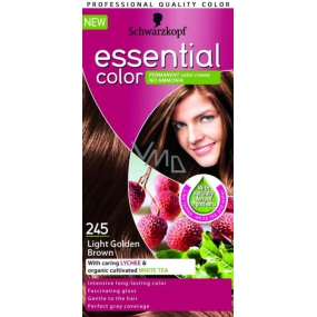 Schwarzkopf Essential Color dlouhotrvající barva na vlasy 245 Světle zlatohnědá Schwarzkopf Essential Color dlouhotrvající barva na vlasy 245 Světle zlatohnědá