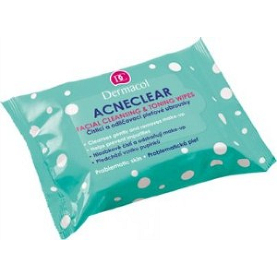 Dermacol Acneclear Facial Wipes odličovací ubrousky 25 kusů problematická pleť