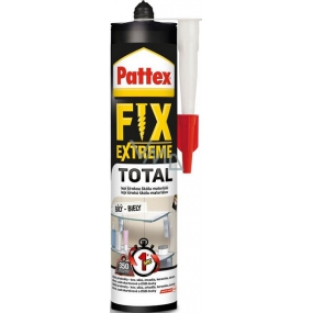 Pattex Extreme Total Bílý montážní univerzální lepidlo na bázi polymeru k lepení savých i nesavých materiálů 440 g