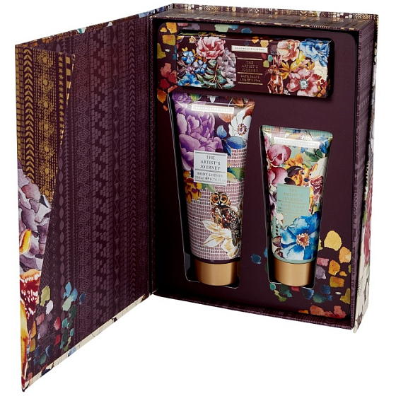 Heathcote & Ivory The Artist´s Journey tělové mléko 200 ml + krém na ruce 100 ml + sůl do koupele 150 g, kosmetická sada