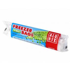 Alufix Sáčky do mrazničky, s uzavírajícími svorkami a místem pro popisy 1 litr, 40 kusů