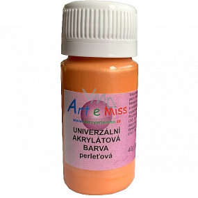 Art e Miss Uniwersalna farba akrylowa perłowa 64 Pomarańczowa 40 g