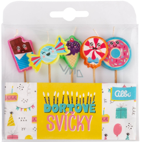 Albi Torty świeczki zestaw - Słodycze 2,5 cm 5 sztuk