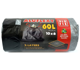 Alufix Aluflexy Worki na odpady wyciągane czarne 60 litrów 64 x 69 cm 10 sztuk