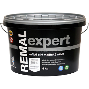 REMAL Expert jaskrawo biała farba malarska do ścian, 4 kg REMAL Expert jaskrawo biała farba malarska do ścian, 4 kg