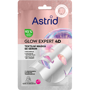 Astrid Glow Expert 4D maska do twarzy z tkaniny, 1 sztuka