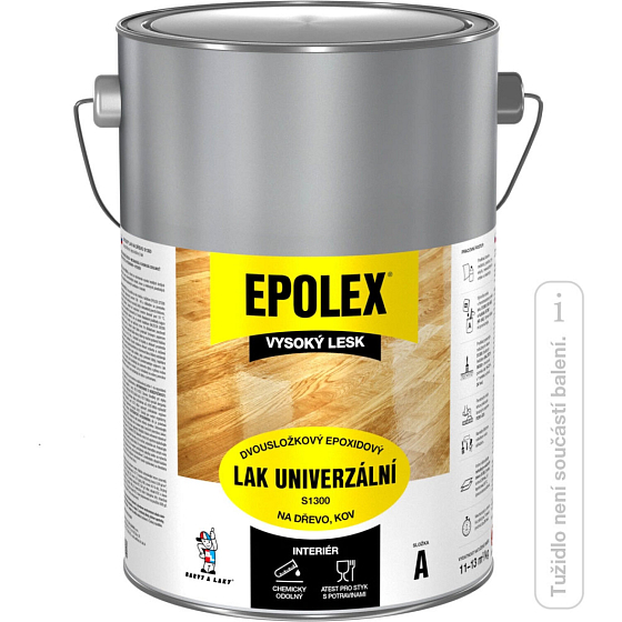 Epolex s1300 lesk dwuskładnikowy lak do drewna, bez utwardzacza, 2,5 kg