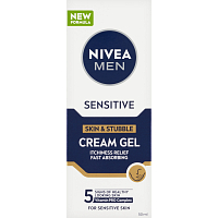 Nivea Men Sensitive żel kremowy do wrażliwej skóry i zarostu, 50 ml