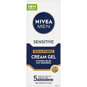 Nivea Men Sensitive żel kremowy do wrażliwej skóry i zarostu, 50 ml