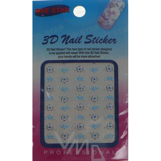 Nail Stickers 3D nálepky na nehty 1 aršík KU 13137