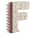 If Alphabooks Note Books Notatnik w kształcie litery F 91 x 14 x 124 mm