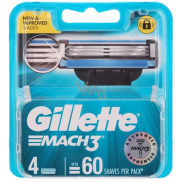 Gillette Mach3 wkładki wymienne 4 sztuki, dla mężczyzn