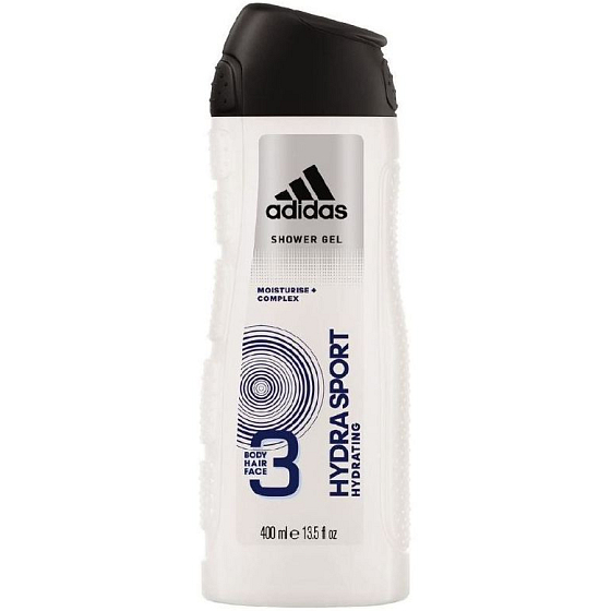 Adidas Hydra Sport sprchový gel na tělo, tvář a vlasy pro muže 400 ml